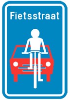 Inrichting fietsstraat