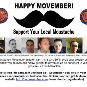 Donderdagvrienden verzamelen 550 euro voor&nbsp;Movember