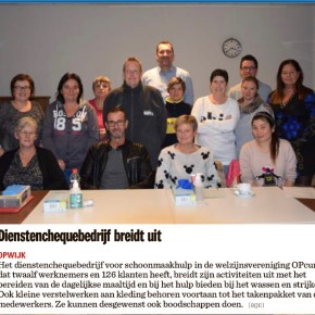 Uitbreiding activiteiten dienstenchequebedrijf